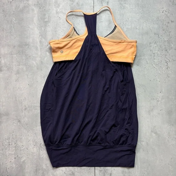 Lululemon‎ No Limits Tank Sports Bra Purple / Orange Athletic Top Womens Size 10 - Picture 4 of 6